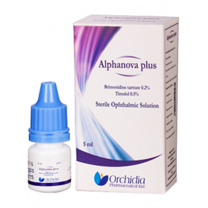 Alphanova Plus Ophthalmic Solution ( Brimonidine 0.2 % + Timolol 0.5 % ) 5 mL eye drops